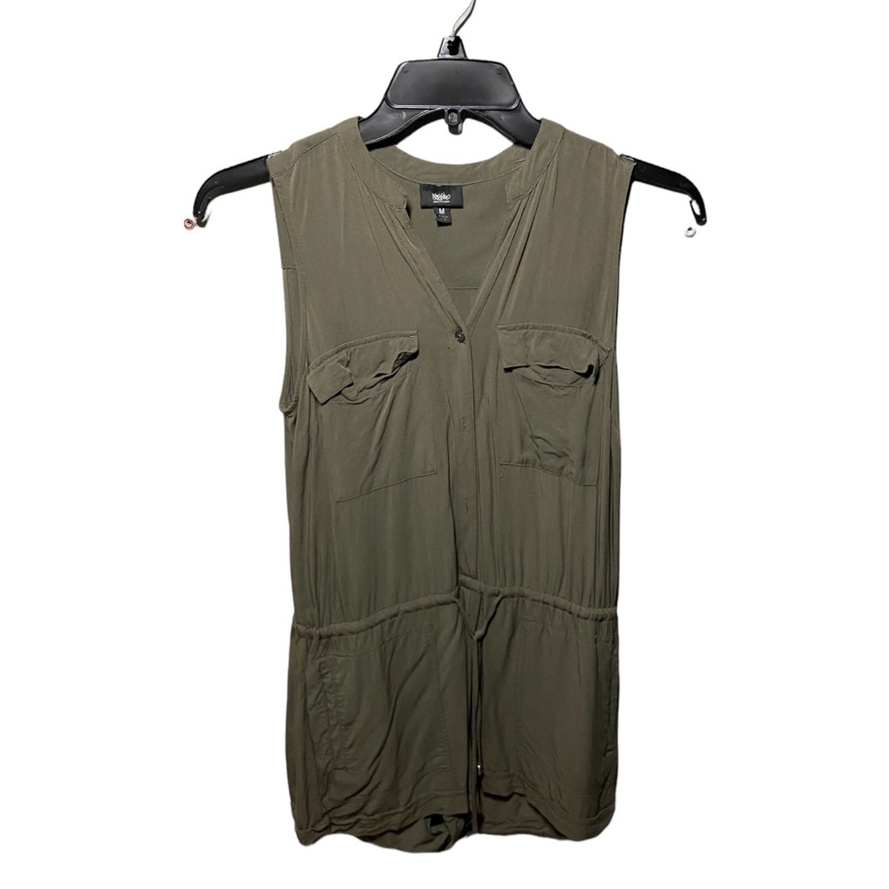 Mossimo Olive Green Sleeveless Pocket Dress Size Medium